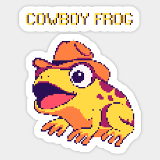 Cowboy Frog Sticker